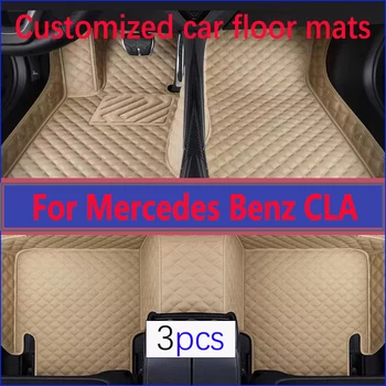 המכונית מחצלות סט מלא עבור מרצדס בנץ CLA C118 2020~2022 נגד לכלוך משטח המכונית מחצלות עמיד למים שטיח הרצפה שטיחים אביזרי רכב