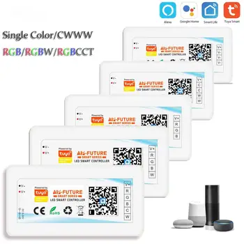DC 5-24V Wifi חכם בקר אלקסה הבית של Google Voice צבע יחיד/CCT/RGB/RGB+WW/RGBCCT רצועת LED אורות/שינוי דימר/טיימר